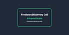 write your freelance discovery call and proposal scripts