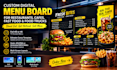 digital menu board TV screen menu digital board and signage
