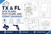 draw tx and fl site plans plot plans and permit drawings