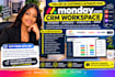 setup monday CRM monday integration zapier hubspot CRM monday com automations