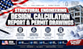 do structural engineering design calculation report and permit drawings