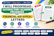 proofread satisfactory academic progress and financial aid appeal letters
