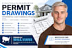 architectural permit drawing USA structural engineer stamp, califonia texas seal