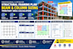 structural framing plan beam and column sizing tributary area calculation