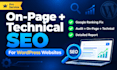 do on page and technical SEO for wordpress website