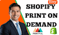 design shopify esty printify pod store print on demand website printiful