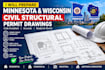prepare minnesota wisconsin civil structural permit drawings