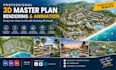 design 2d 3d architectural master plan, site plan and landscape render
