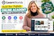 design learnworlds interactive academy, curriculum, courses and lms setup