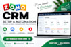 setup zoho CRM, workflow automation and optimize sales pipeline