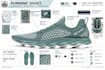 create a shoe tech pack with specs, sketches, and sizing charts