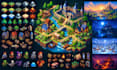 create isometric pixel art tileset tilemap rpg game assets pixel game background