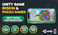 reskin unity game, develop casual puzzle game,and strategy board game, blackjack