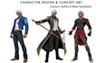 draw custom superhero character design comic book art character reference sheet