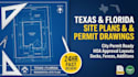 draw texas and florida site plans for permits