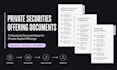 draft sec compliant private securities offering documents