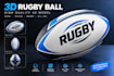 3d ball custom panel, 3d ball cad and rendering, 3d volleyball 3d rugby