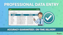 be your professional virtual assistant for data entry and web research