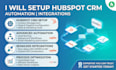 setup hubspot crm, automation, and integrations with zapier and n8n