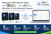 integrate zkteco hikvision etc biometric attendance with zoho people