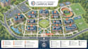 design custom wayfinding map campus, stadium, interactive facility, hospital map