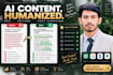 humanize ai content, optimize SEO, and fact check article
