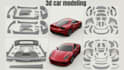 do custom 3d car model ,printable rc model ,wide body   kit model