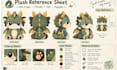 illustrate plushie reference sheet plush toy design animals character design