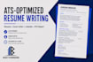 write an ats friendly construction and engineering resume and cover letter