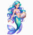 craft a custom vintage mermaid logo and vector illustration