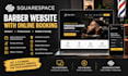 design squarespace hair salon barber booking website with online appointments
