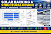 design solar racking, panel mounting and rooftop structural drawings