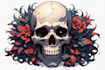 design detailed skull illustrations for your project
