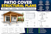 design patio cover structural plans, permit drawings, beam post footing