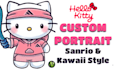 draw custom a hello kitty and sanrio characters for you
