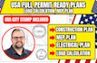 usa architectural mep,electrical plan stamp city permit mep engineering plans
