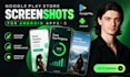 design google play store screenshots for android apps