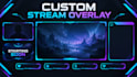 design a professional twitch and kick stream overlay package