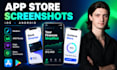 design aso app screenshots for ios and android apps