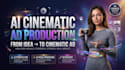 create cinematic ai videography, commercial ads and ugc ads