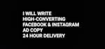 write high converting facebook and instagram ad copy