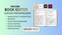 professionally proofread edit and format your memoir novel