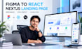 convert figma to responsive react nextjs landing page