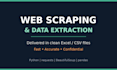 scrape website data and deliver clean excel files