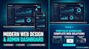 design a modern responsive website and custom admin dashboard panel
