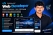 develop modern websites using HTML CSS javascript