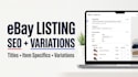 create SEO ebay variation listings with cassini item specifics