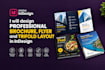 indesign brochure, flyer, and trifold layout in indesign