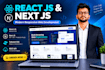 develop react js and next js custom web apps