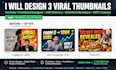 design 3 modern youtube thumbnails